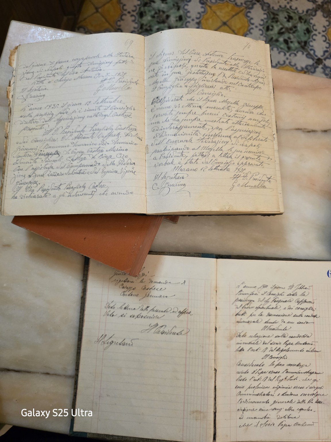 Registri manoscritti storici dell'Associazione